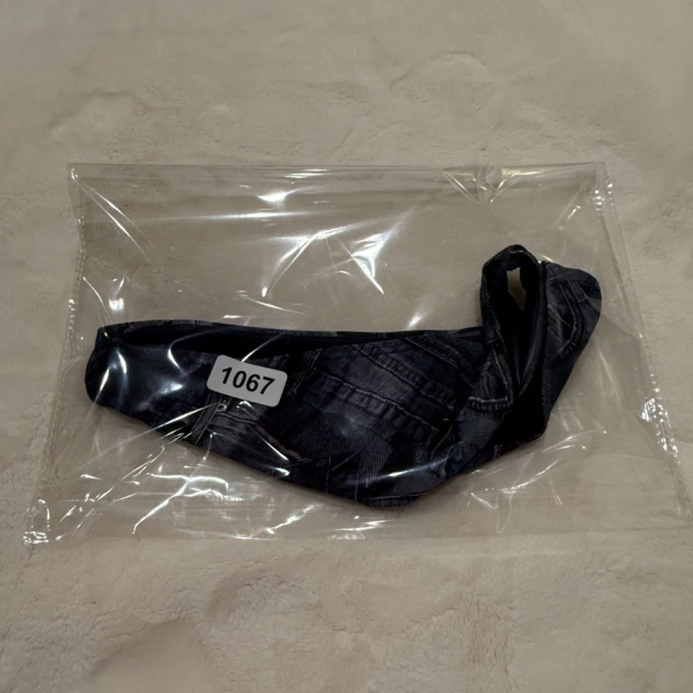 New Frankies Bikinis Dawson Cheeky Bikini Bottom denim jeans print 31067